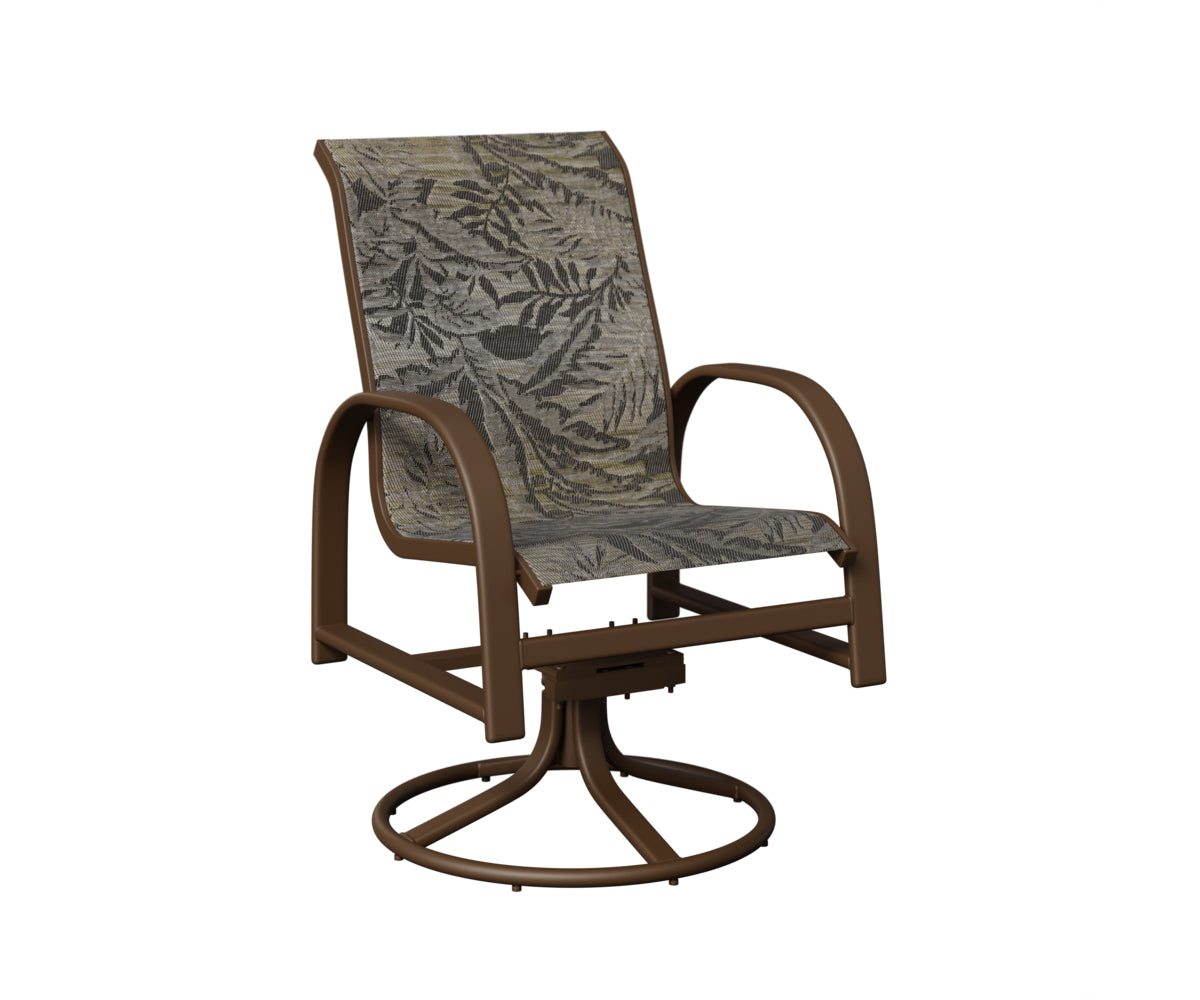 Murphy Padded Sling Swivel Rocker Dining Chair