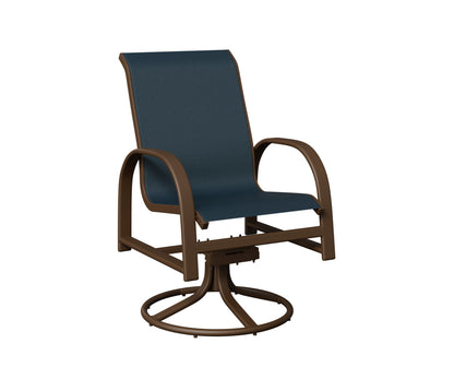 Murphy Padded Sling Swivel Rocker Dining Chair