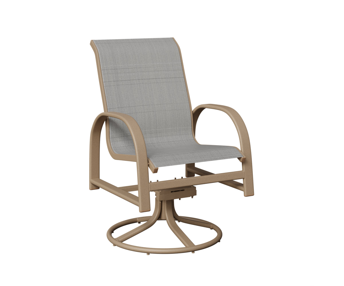 Murphy Padded Sling Swivel Rocker Dining Chair