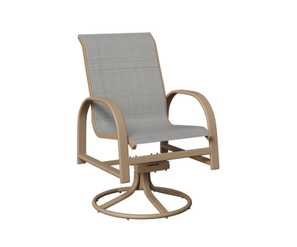 Murphy Padded Sling Swivel Rocker Dining Chair