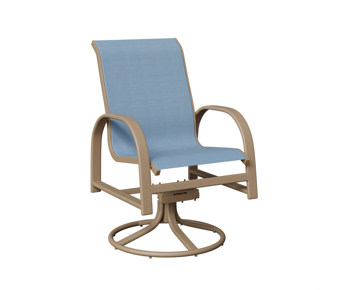 Murphy Padded Sling Swivel Rocker Dining Chair
