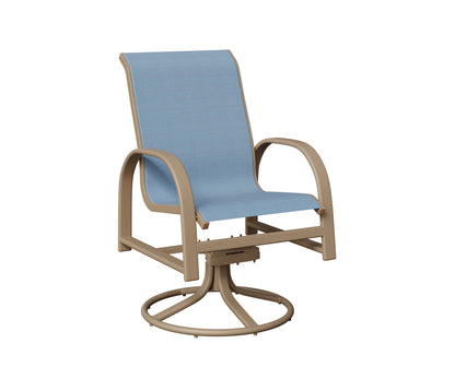 Murphy Padded Sling Swivel Rocker Dining Chair