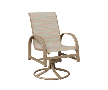 Murphy Padded Sling Swivel Rocker Dining Chair