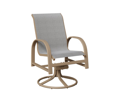 Murphy Padded Sling Swivel Rocker Dining Chair