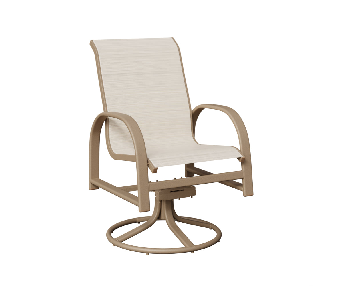 Murphy Padded Sling Swivel Rocker Dining Chair
