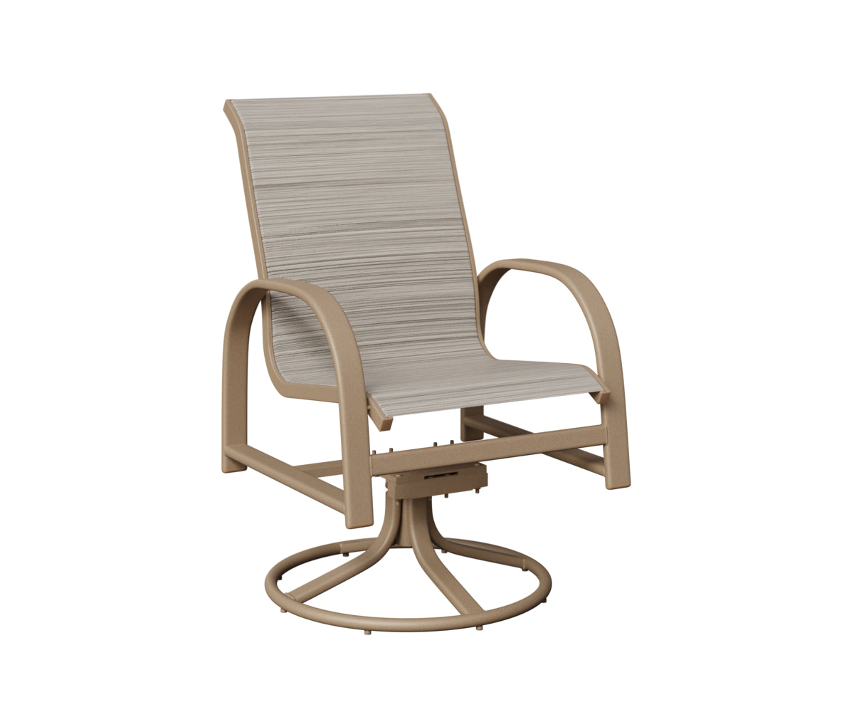 Murphy Padded Sling Swivel Rocker Dining Chair