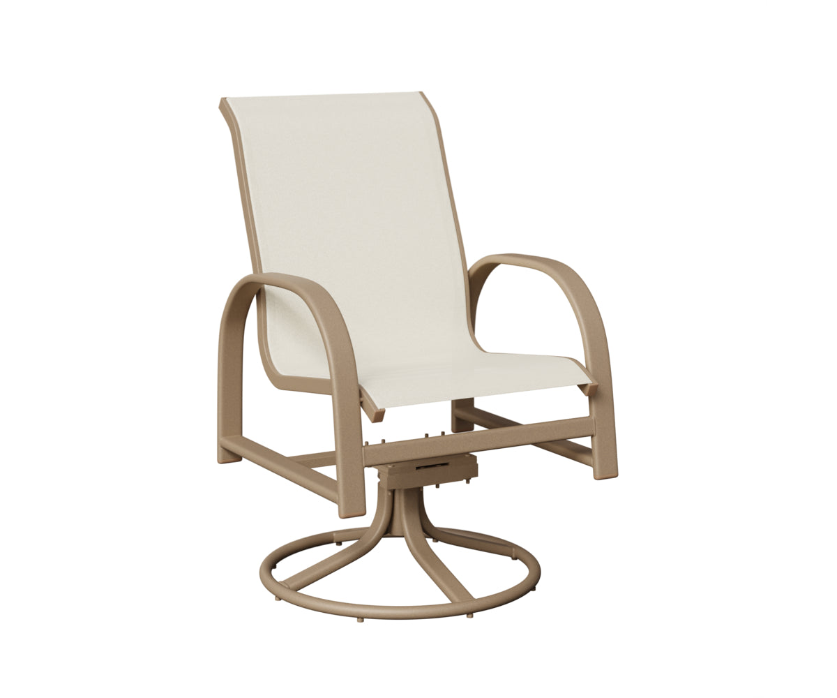 Murphy Padded Sling Swivel Rocker Dining Chair
