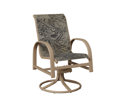 Murphy Padded Sling Swivel Rocker Dining Chair