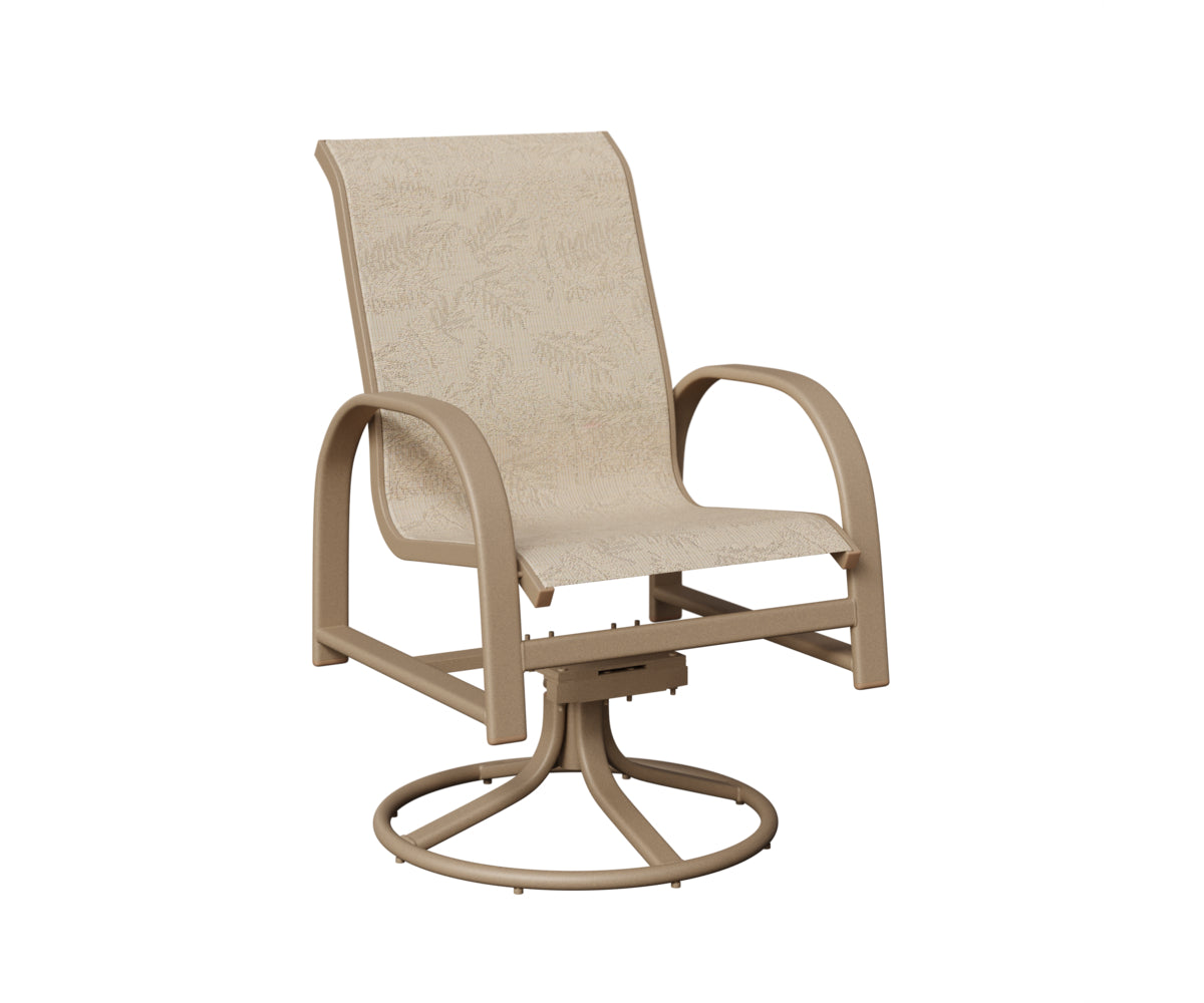 Murphy Padded Sling Swivel Rocker Dining Chair
