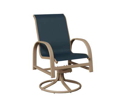 Murphy Padded Sling Swivel Rocker Dining Chair