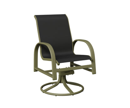 Murphy Padded Sling Swivel Rocker Dining Chair