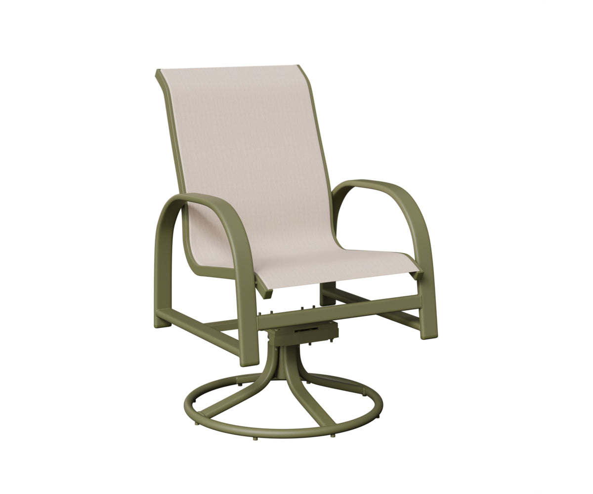 Murphy Padded Sling Swivel Rocker Dining Chair