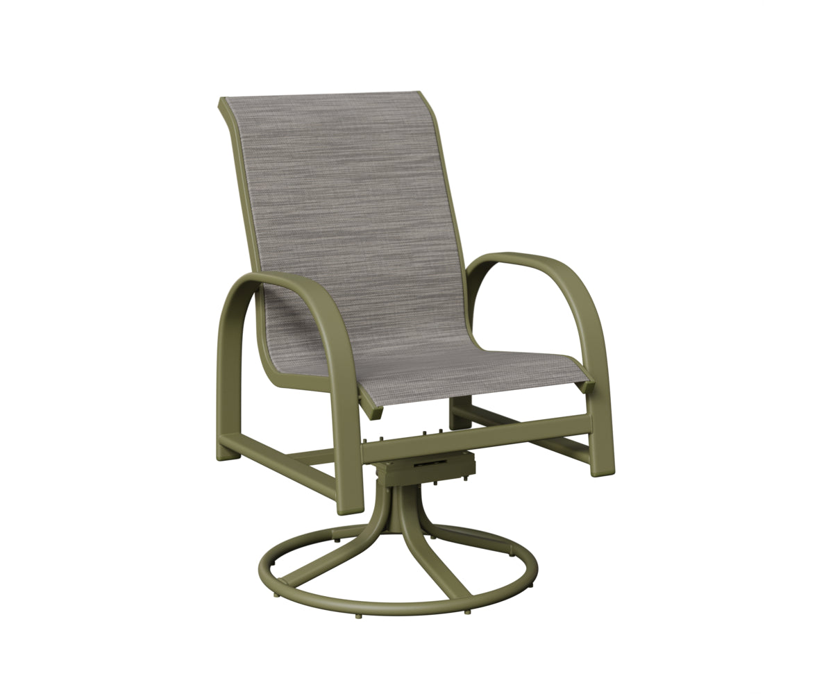 Murphy Padded Sling Swivel Rocker Dining Chair