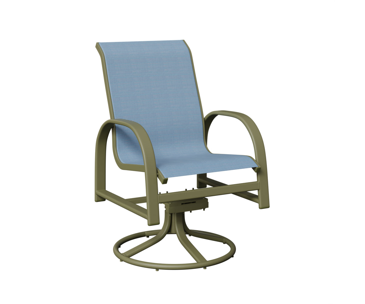 Murphy Padded Sling Swivel Rocker Dining Chair