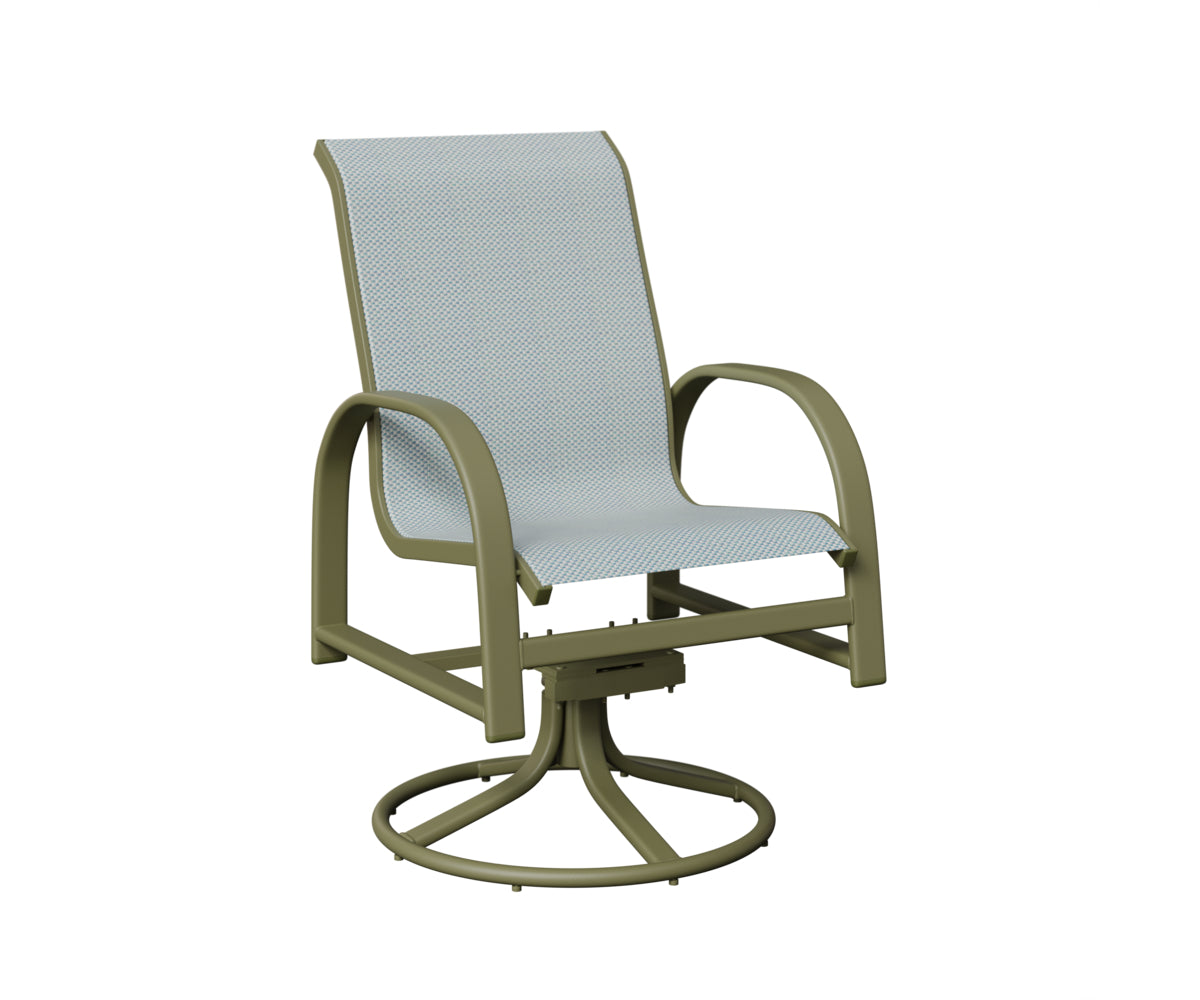 Murphy Padded Sling Swivel Rocker Dining Chair