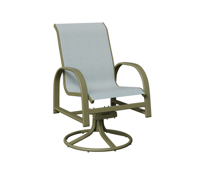Murphy Padded Sling Swivel Rocker Dining Chair