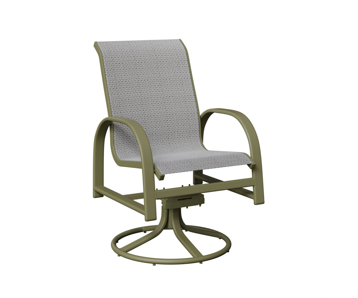 Murphy Padded Sling Swivel Rocker Dining Chair
