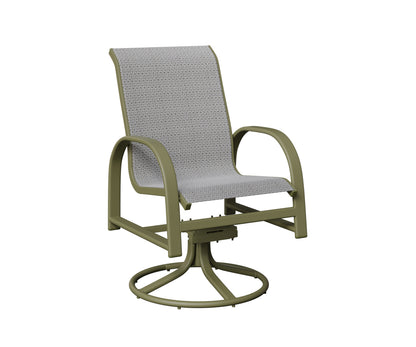 Murphy Padded Sling Swivel Rocker Dining Chair