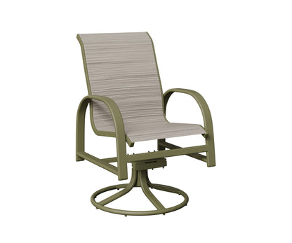 Murphy Padded Sling Swivel Rocker Dining Chair