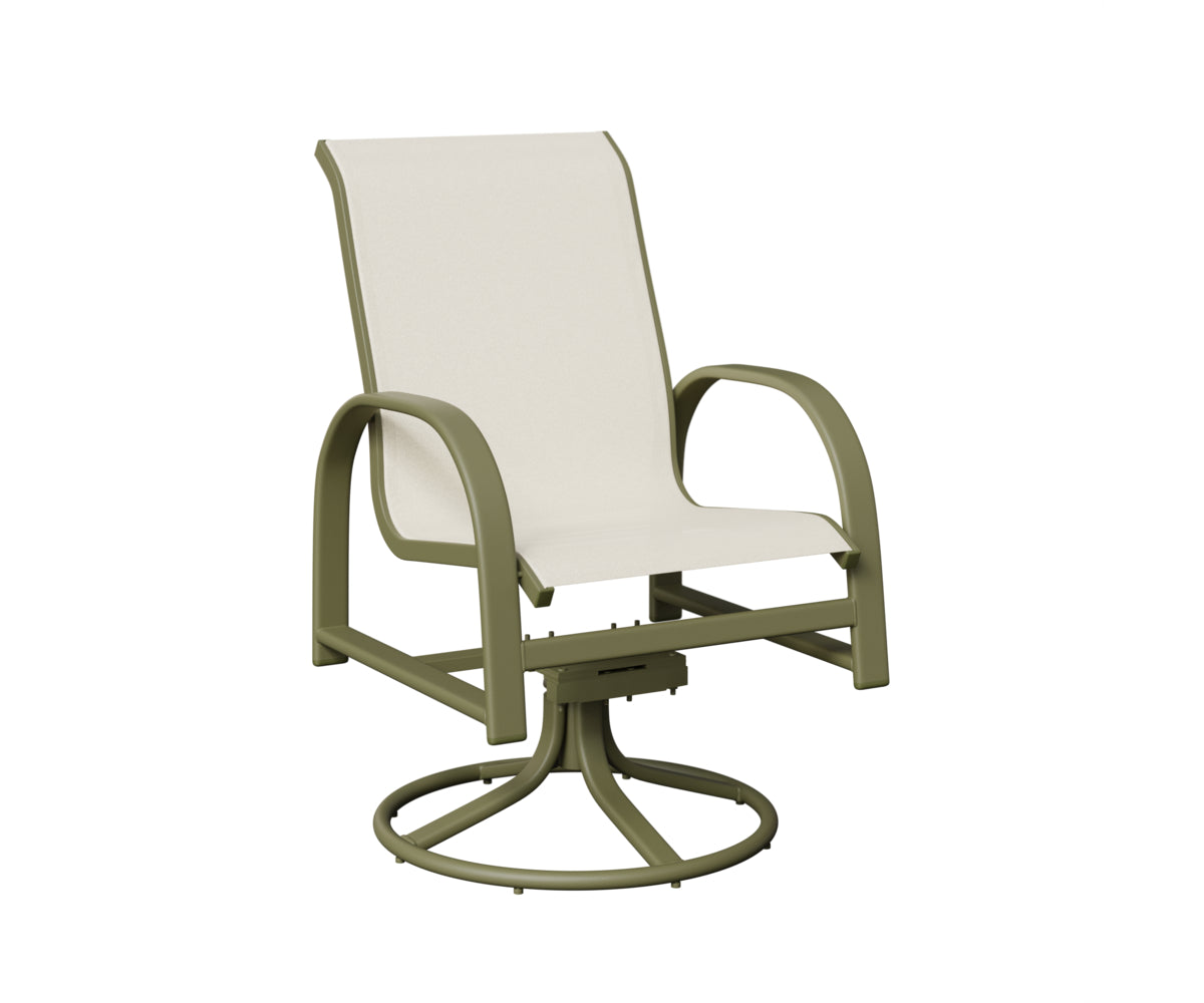 Murphy Padded Sling Swivel Rocker Dining Chair