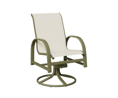 Murphy Padded Sling Swivel Rocker Dining Chair