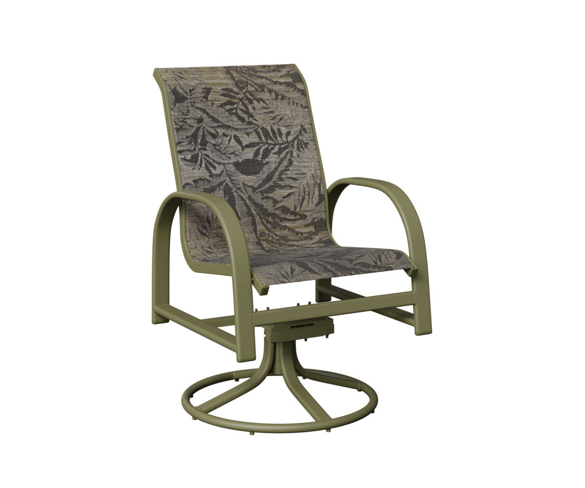 Murphy Padded Sling Swivel Rocker Dining Chair