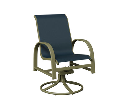 Murphy Padded Sling Swivel Rocker Dining Chair