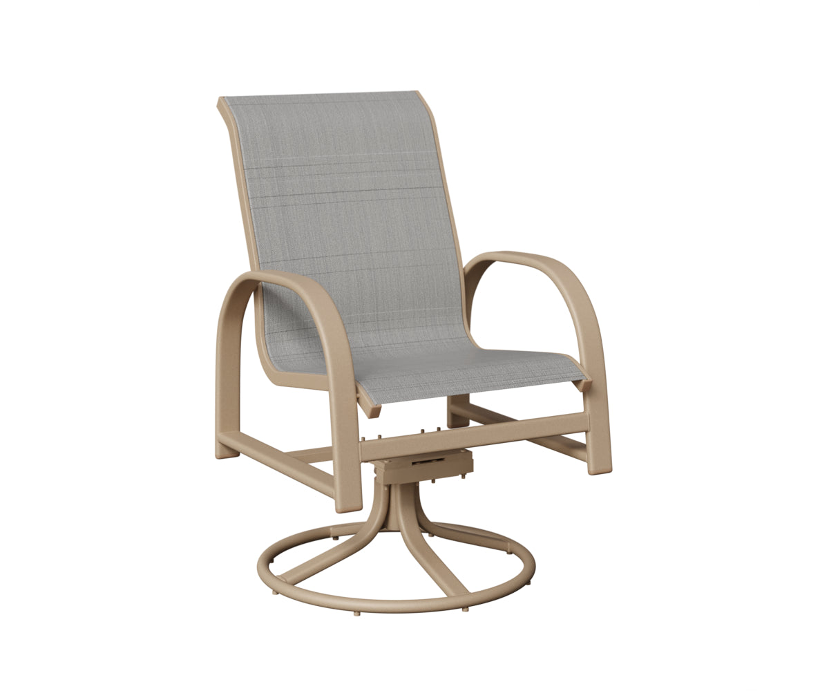 Murphy Padded Sling Swivel Rocker Dining Chair
