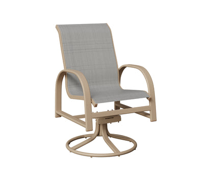 Murphy Padded Sling Swivel Rocker Dining Chair