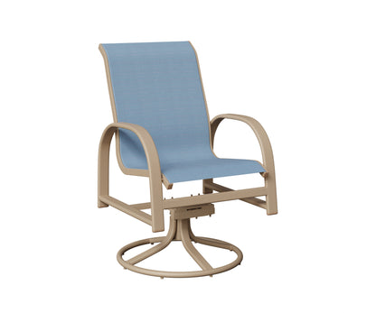 Murphy Padded Sling Swivel Rocker Dining Chair