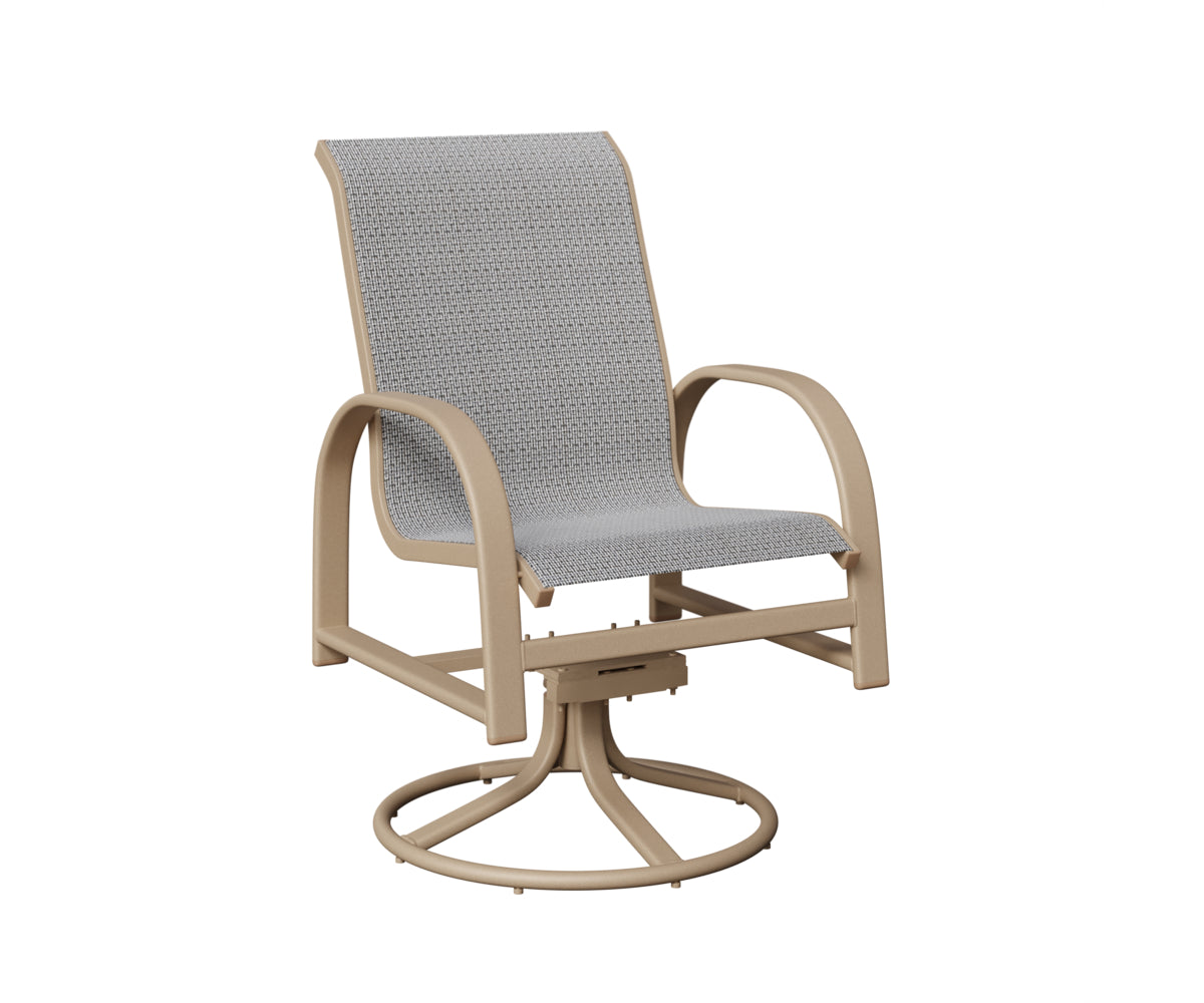 Murphy Padded Sling Swivel Rocker Dining Chair