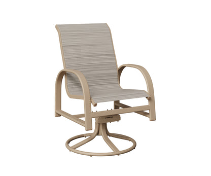 Murphy Padded Sling Swivel Rocker Dining Chair