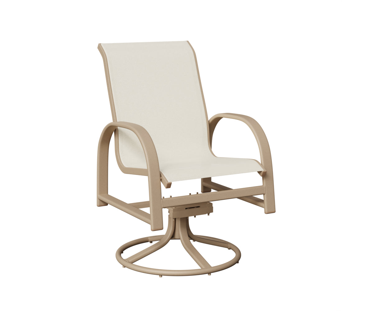 Murphy Padded Sling Swivel Rocker Dining Chair