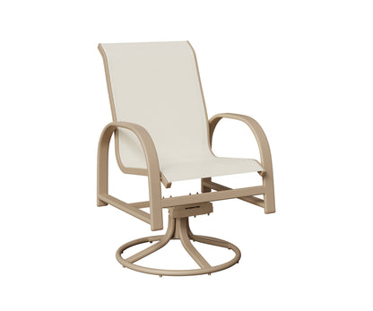 Murphy Padded Sling Swivel Rocker Dining Chair