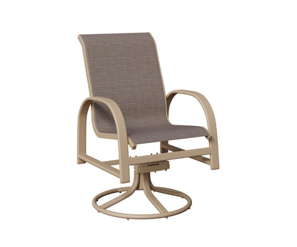 Murphy Padded Sling Swivel Rocker Dining Chair