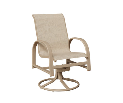 Murphy Padded Sling Swivel Rocker Dining Chair