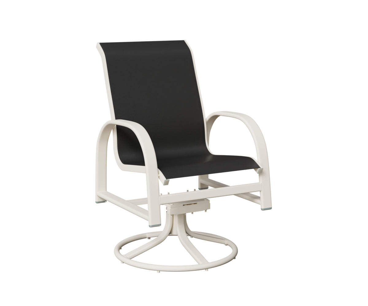 Murphy Padded Sling Swivel Rocker Dining Chair