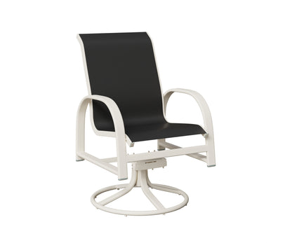 Murphy Padded Sling Swivel Rocker Dining Chair