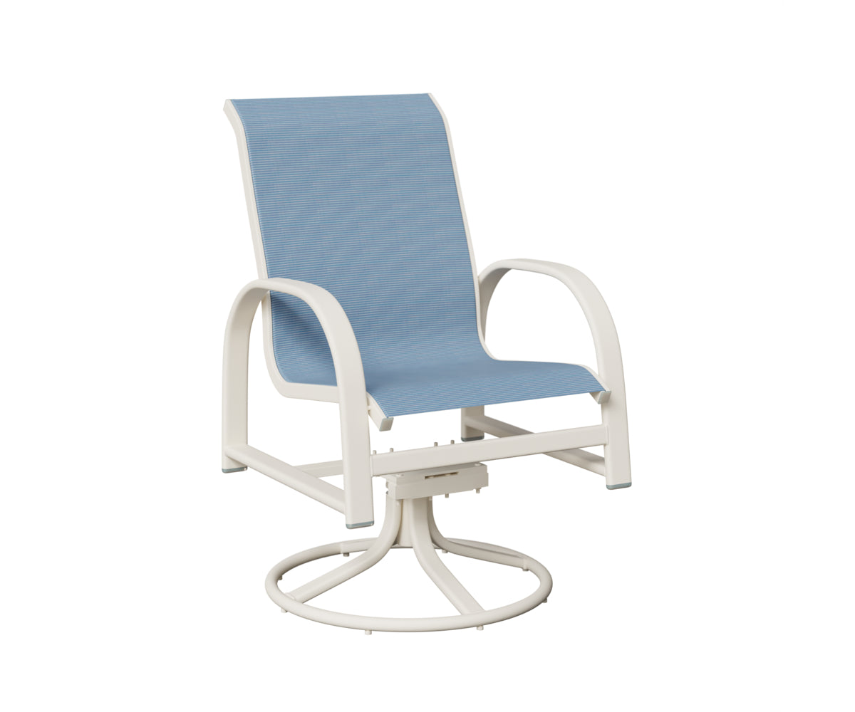 Murphy Padded Sling Swivel Rocker Dining Chair