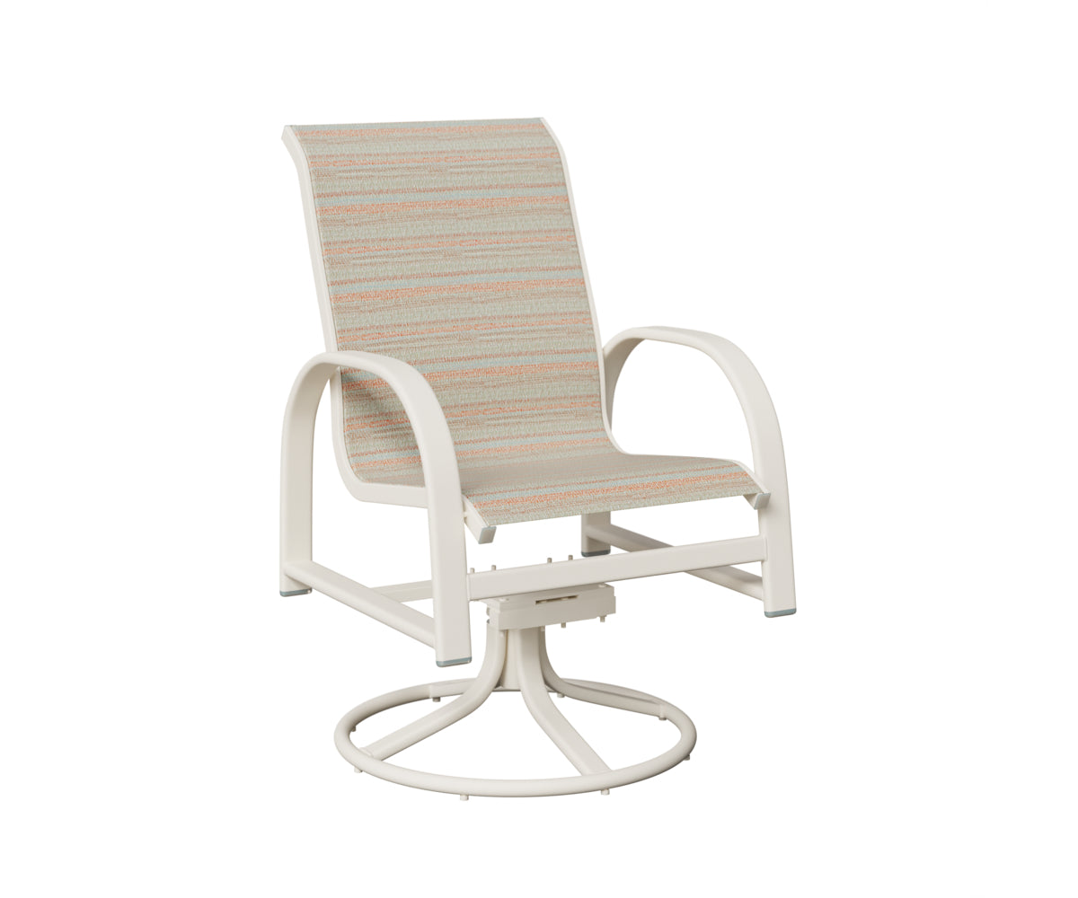 Murphy Padded Sling Swivel Rocker Dining Chair
