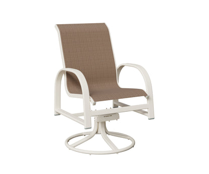 Murphy Padded Sling Swivel Rocker Dining Chair