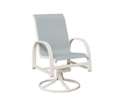 Murphy Padded Sling Swivel Rocker Dining Chair