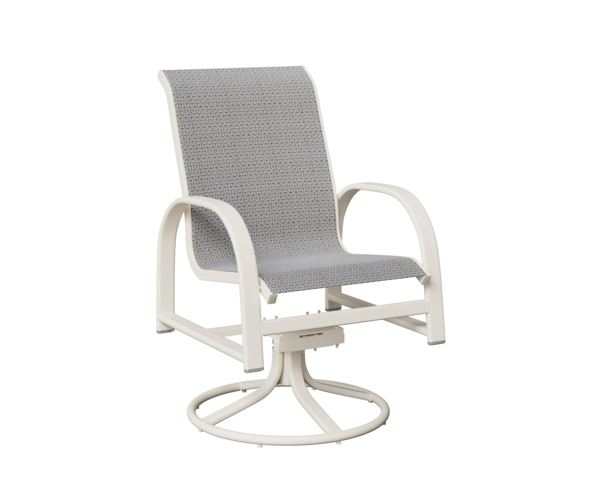 Murphy Padded Sling Swivel Rocker Dining Chair