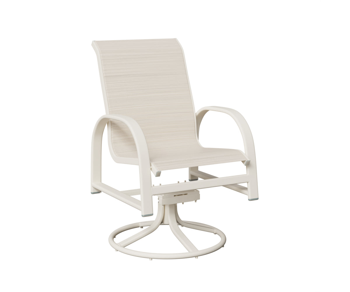 Murphy Padded Sling Swivel Rocker Dining Chair