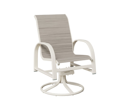 Murphy Padded Sling Swivel Rocker Dining Chair