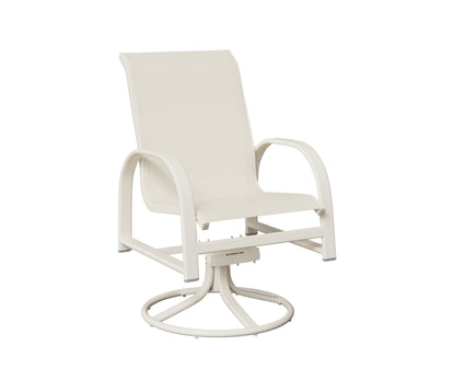 Murphy Padded Sling Swivel Rocker Dining Chair