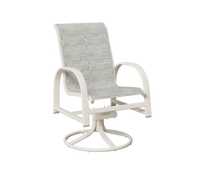Murphy Padded Sling Swivel Rocker Dining Chair