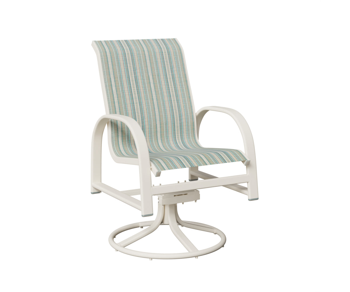 Murphy Padded Sling Swivel Rocker Dining Chair