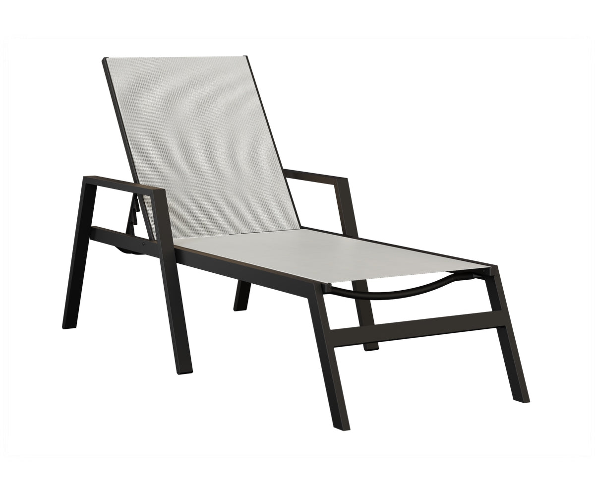 Vida Sling Chaise Lounge With Arms
