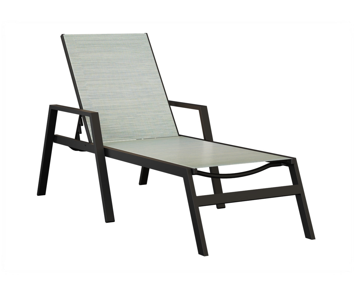 Vida Sling Chaise Lounge With Arms